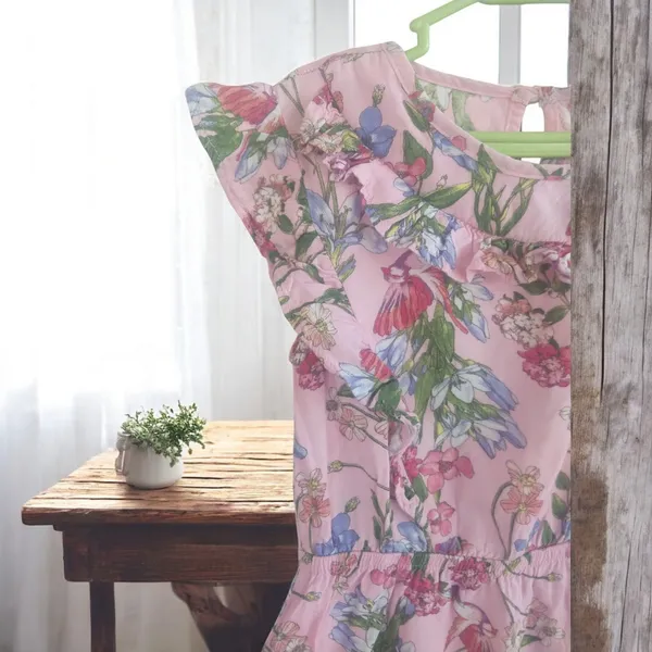 Vestido Fuzarka rosa estampado