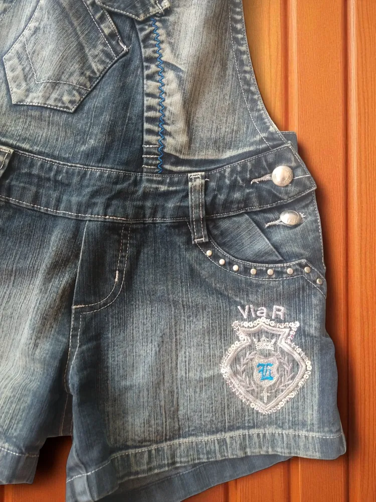 Jardineira jeans Via R