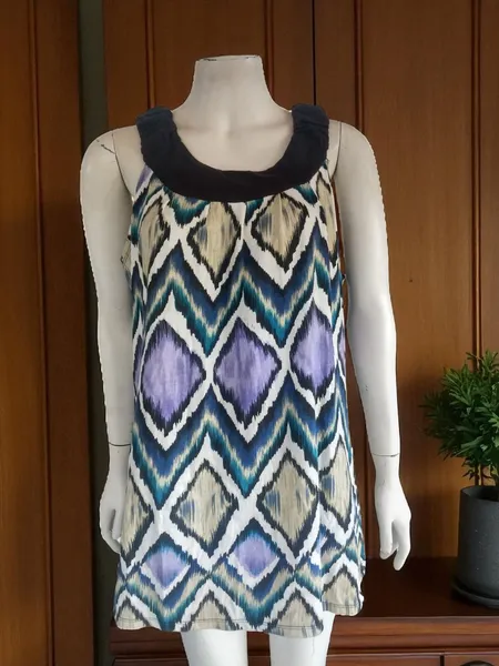 Regata PLUS SIZE algodão losangos coloridos