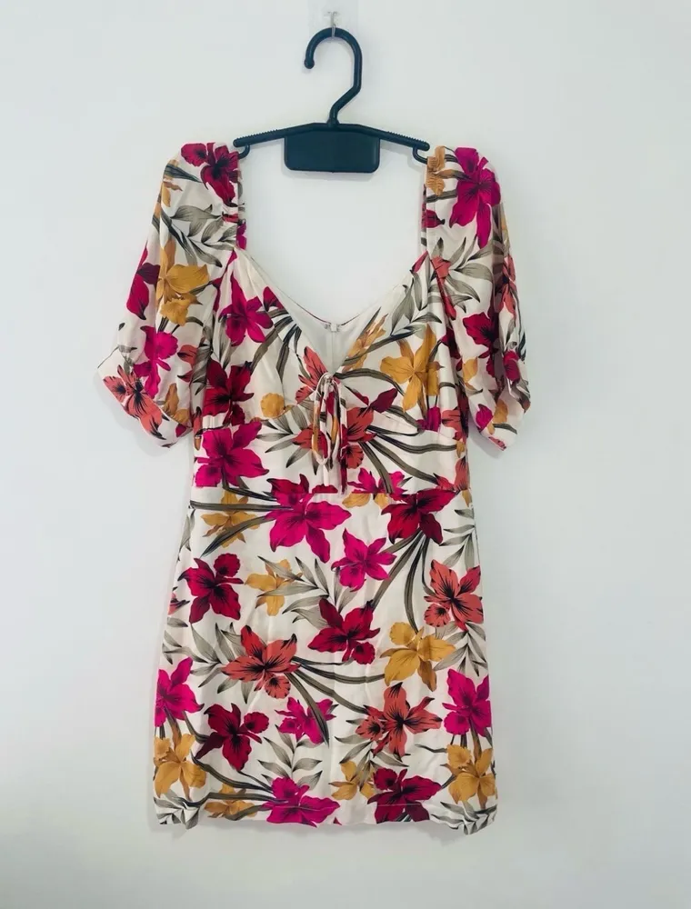 vestido amaro floral - tam 40