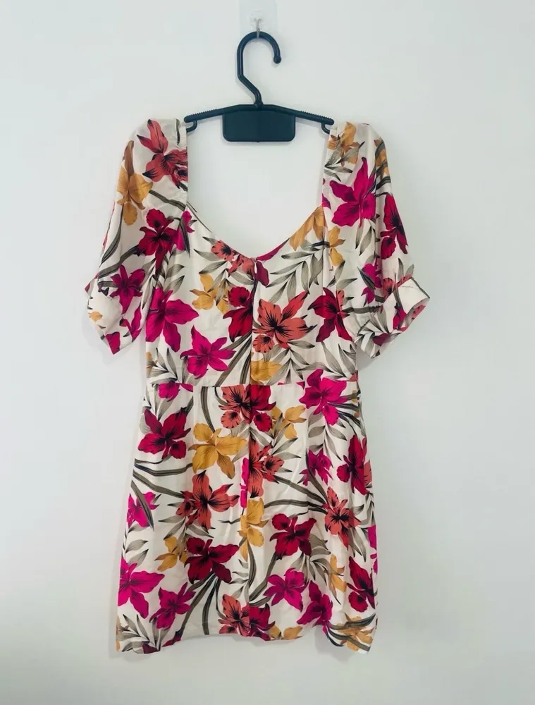 vestido amaro floral - tam 40