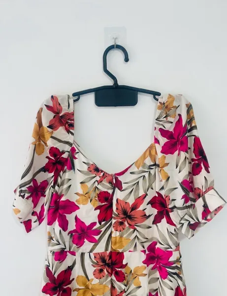 vestido amaro floral - tam 40