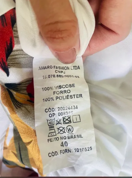 vestido amaro floral - tam 40