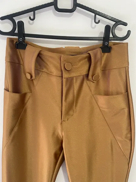 calca feminina caramelo dourada  tam 40