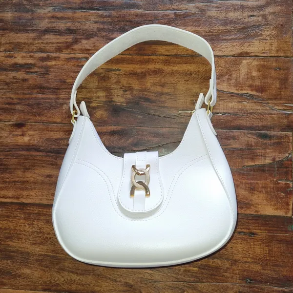 bolsa baguete em couro PU