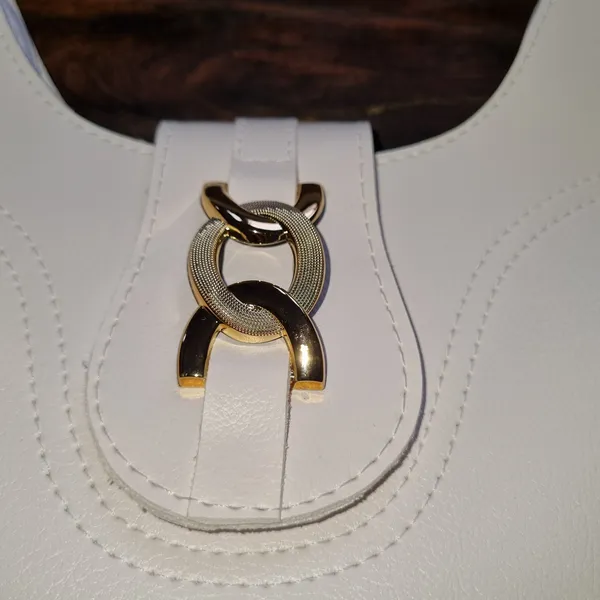 bolsa baguete em couro PU