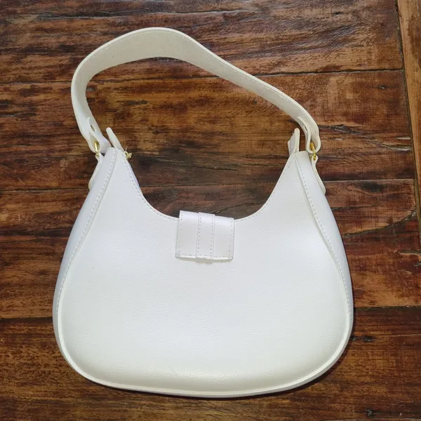 bolsa baguete em couro PU