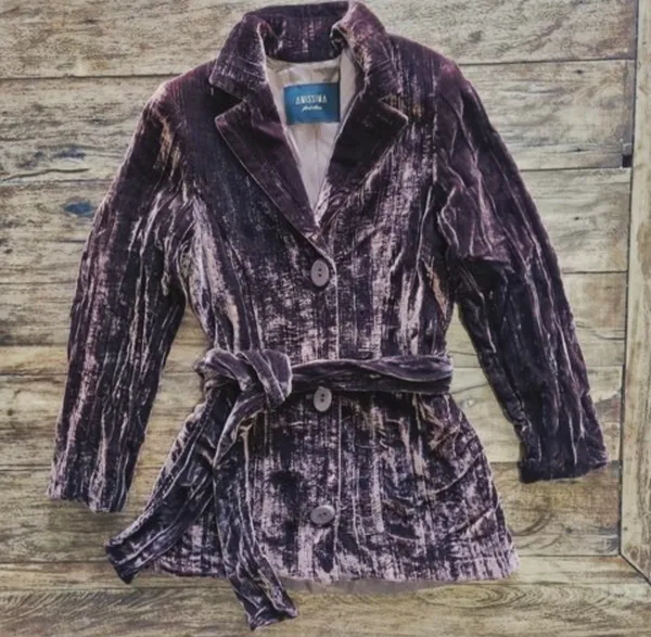 blazer veludo molhado amissima P