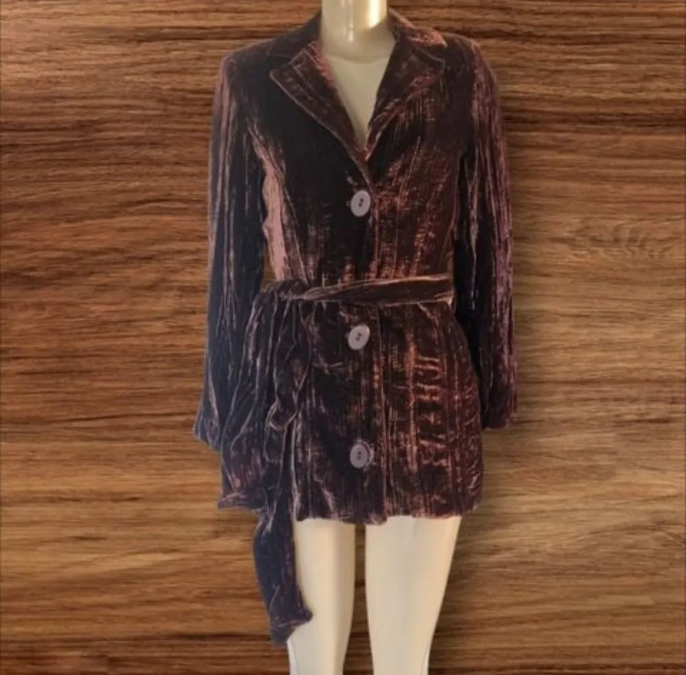 blazer veludo molhado amissima P