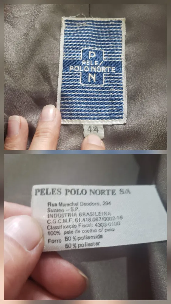 casaco pele legítimo M