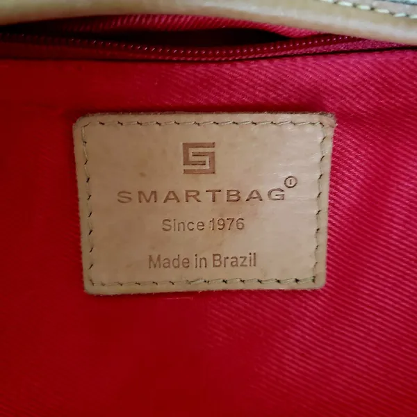 bolsa em couro e rafia smartbag