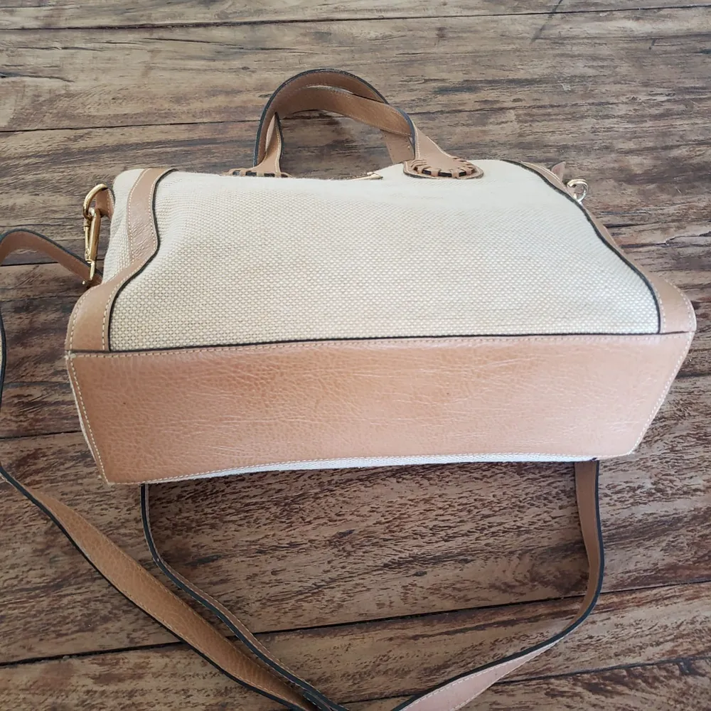 bolsa em couro e rafia smartbag