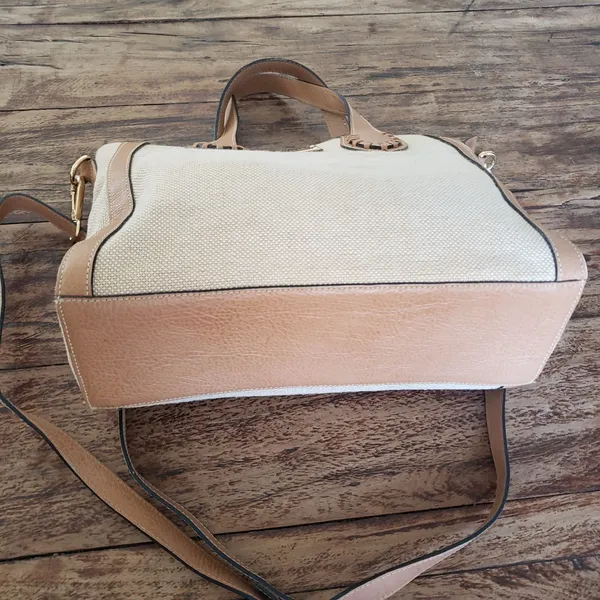 bolsa em couro e rafia smartbag