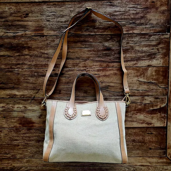 bolsa em couro e rafia smartbag