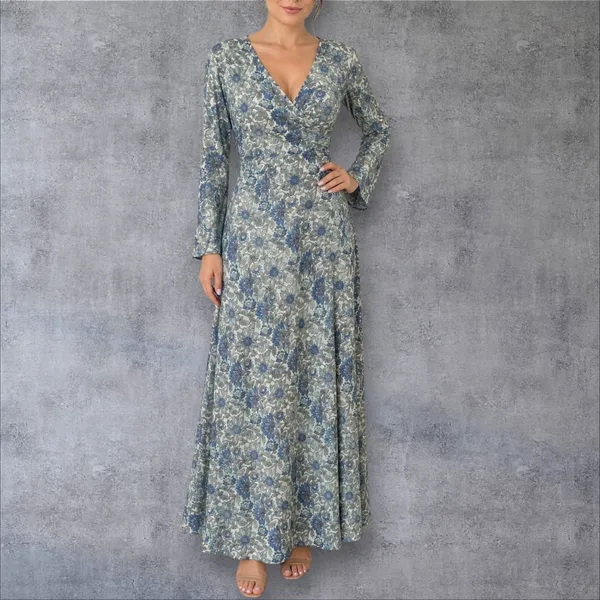 vestido boho seda