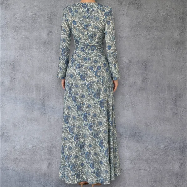 vestido boho seda