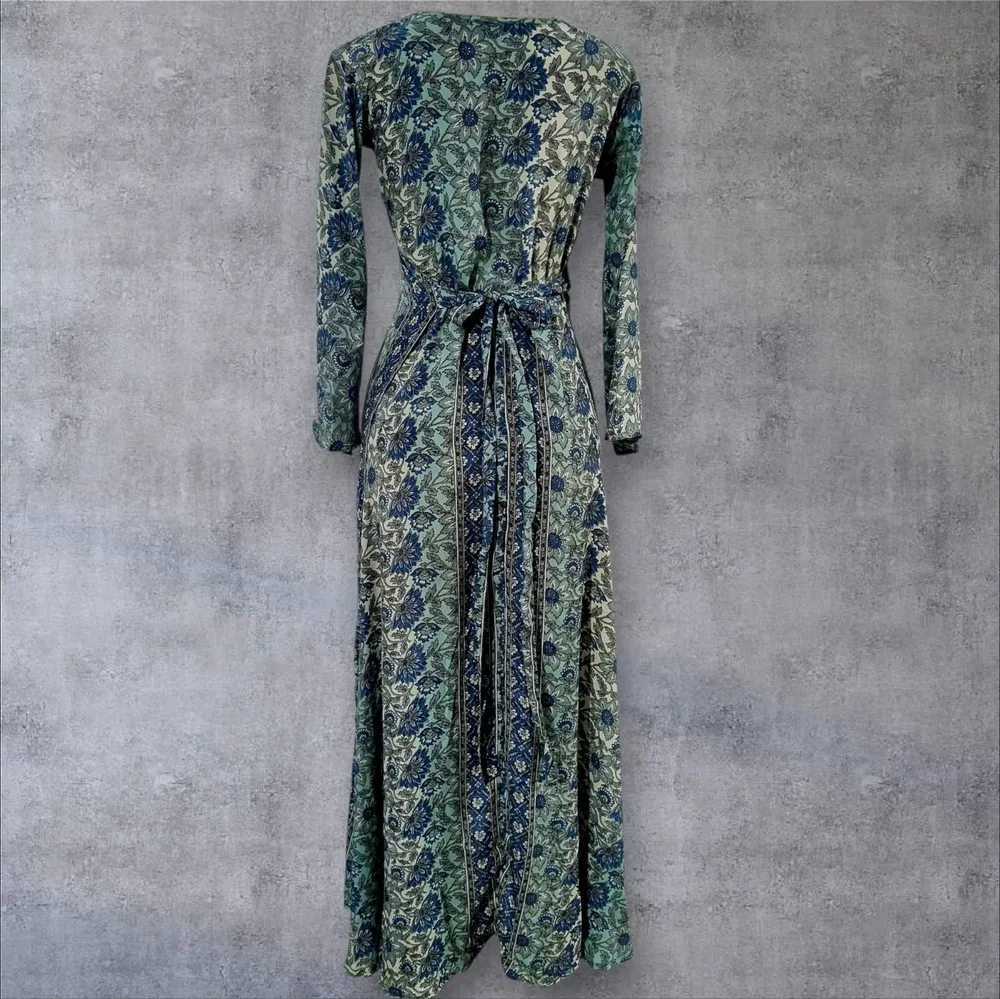 vestido boho seda