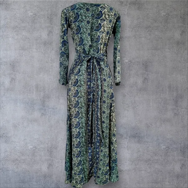 vestido boho seda