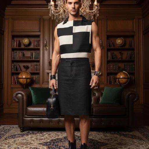 saia reta 100% linho na cor preta tam m