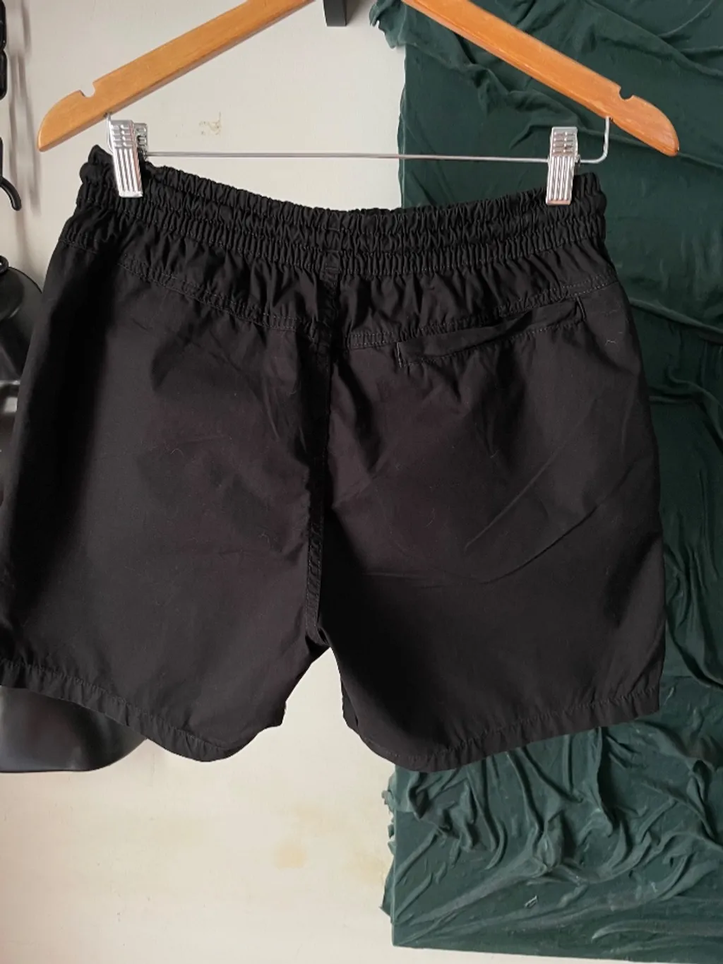 short maaculino pool jeans algodao preto M