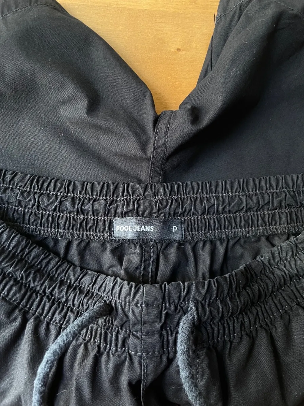 short maaculino pool jeans algodao preto M