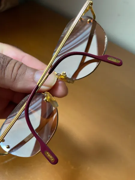 Armação rara vintage cartier chelsea banhada a ouro