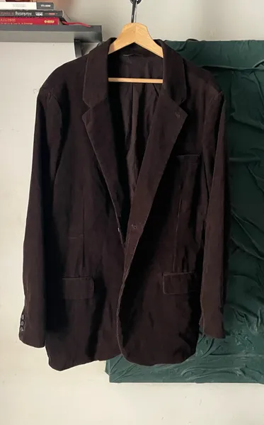 blazer da marca GAP em veludo cotele marrom tam XXL
