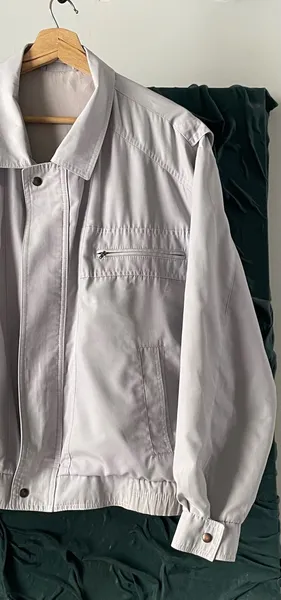 jaqueta bomber cinza claro tam g