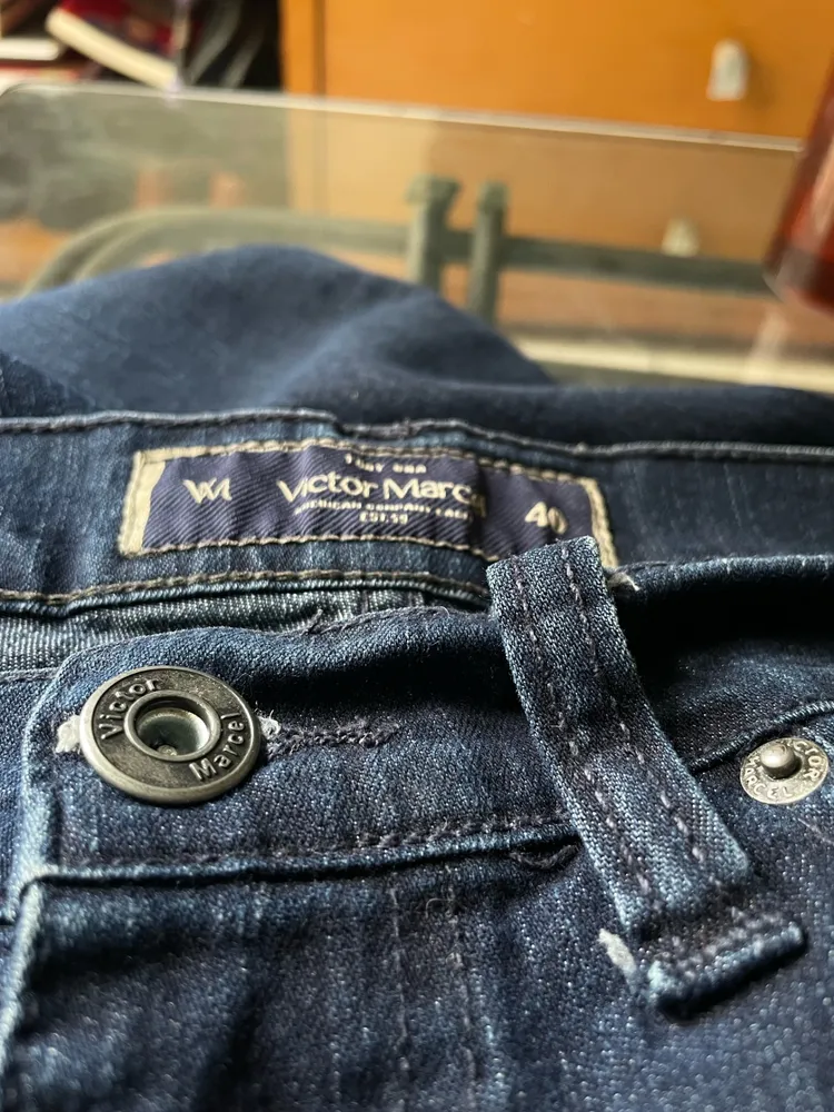 calça jens vitor maciel azul escuro tam 40