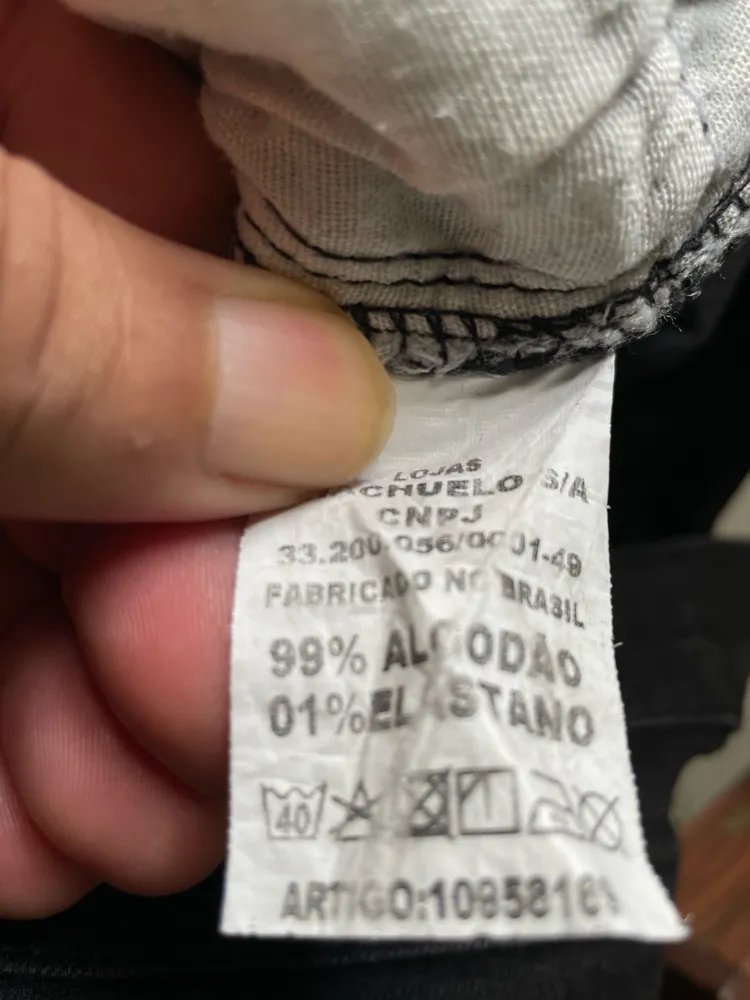 calça jeans preta pool jens skinny tam 40