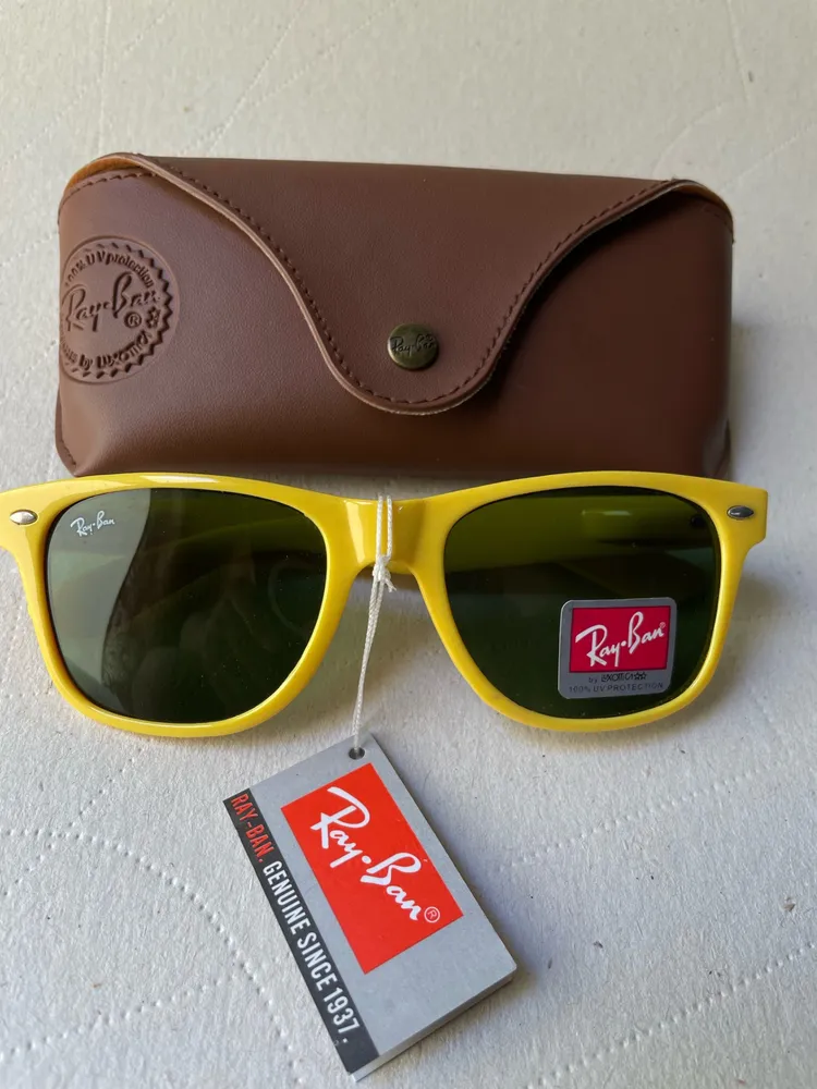 oculos rayban wayfarer amarelo