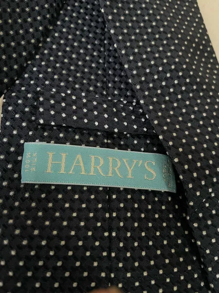 gravata tradicional da marca Harrys seda pura azul