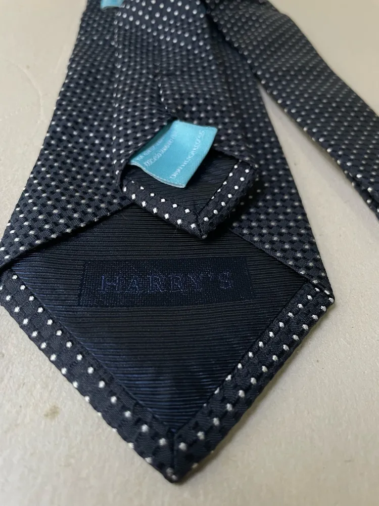 gravata tradicional da marca Harrys seda pura azul