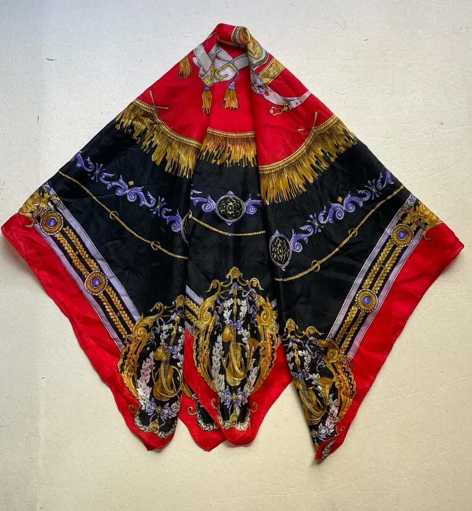 lenço vintage unissex pura seda