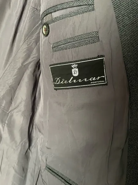 blazer masculino lã mista cinza  tam p