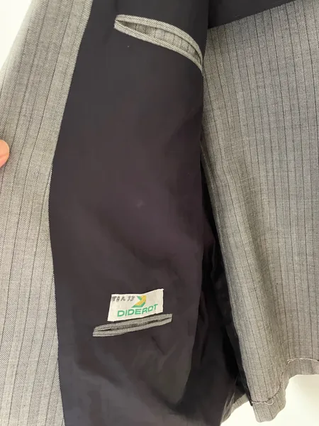 blazer masculino lã mista cinza risca tam 50