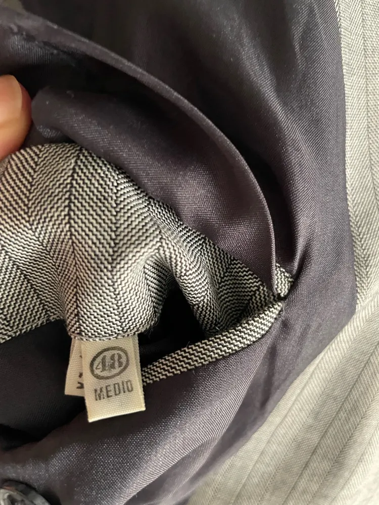 blazer masculino lã mista cinza risca tam 50