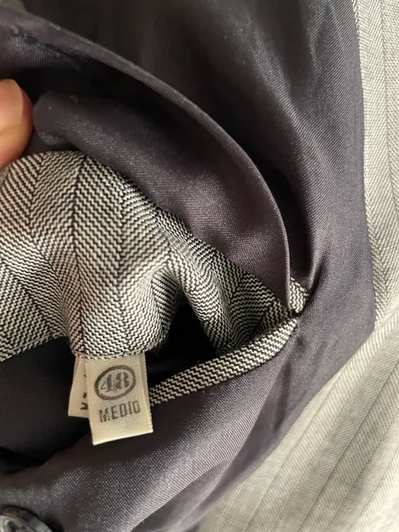 blazer masculino lã mista cinza risca tam 50