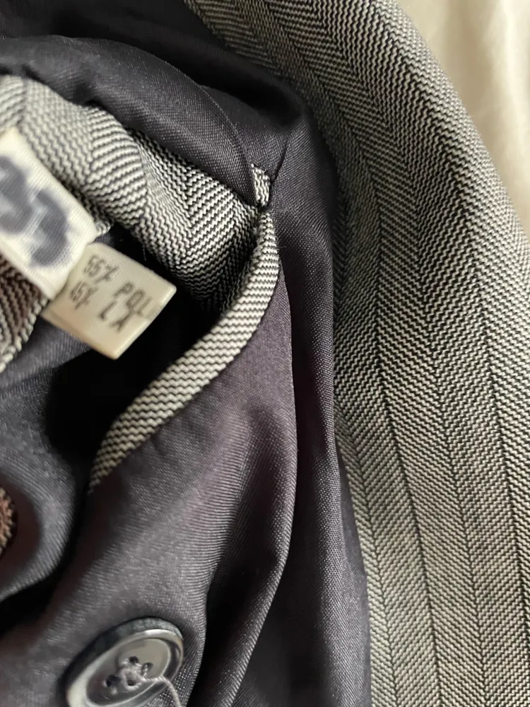 blazer masculino lã mista cinza risca tam 50