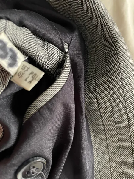 blazer masculino lã mista cinza risca tam 50