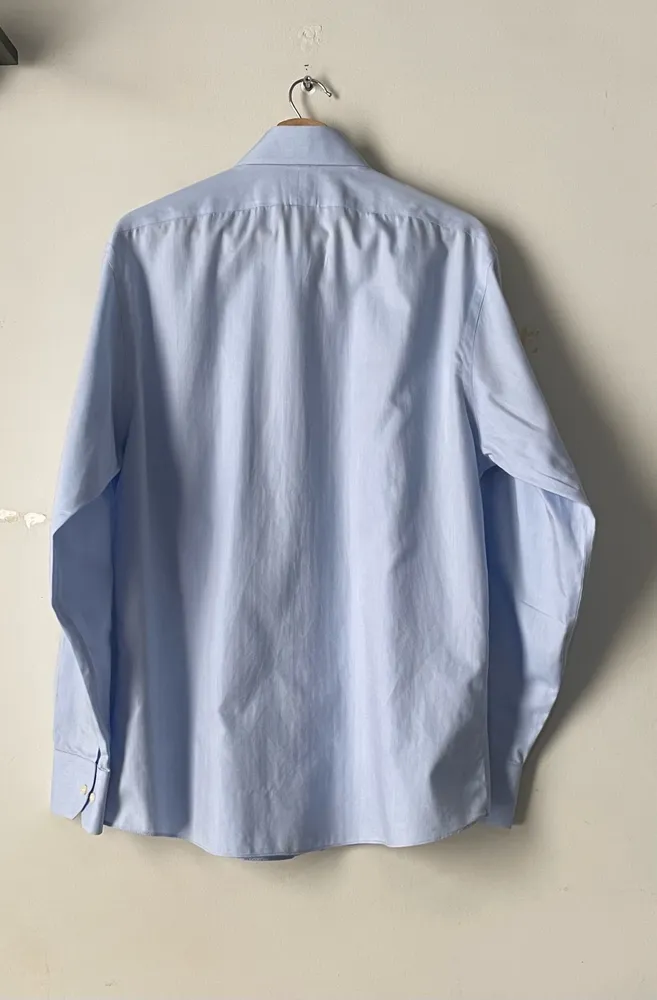 camisa brooks brothers azul tam g nom iron