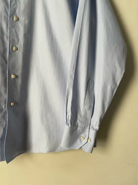 camisa brooks brothers azul tam g nom iron