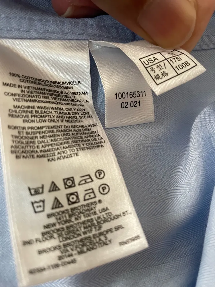 camisa brooks brothers azul tam g nom iron