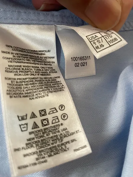 camisa brooks brothers azul tam g nom iron