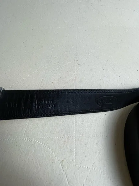 cinto em couro letimo preto pacco tam 115 cm