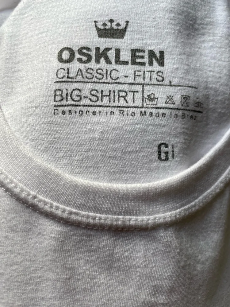 camiseta da marca osklen branca tam g