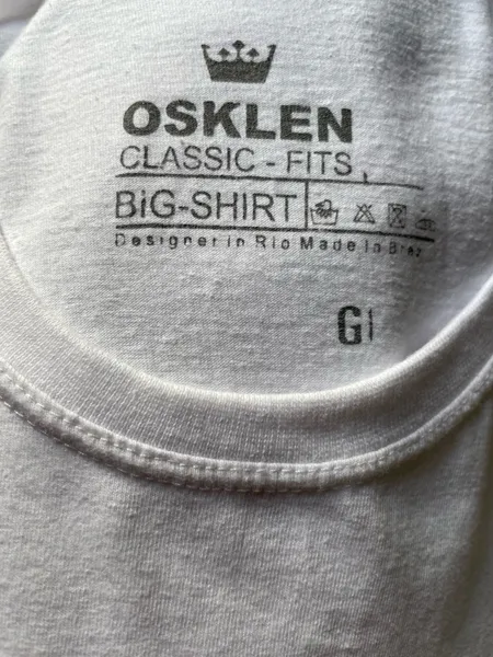 camiseta da marca osklen branca tam g