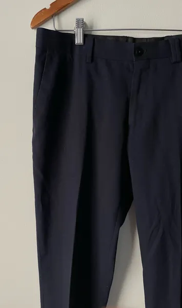 calça de alfaitaria Zara Man azul marinho tam 42