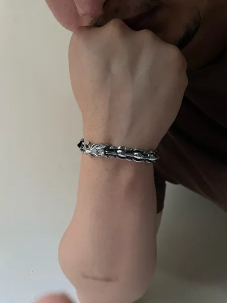 pulseira dragão em prata 925
