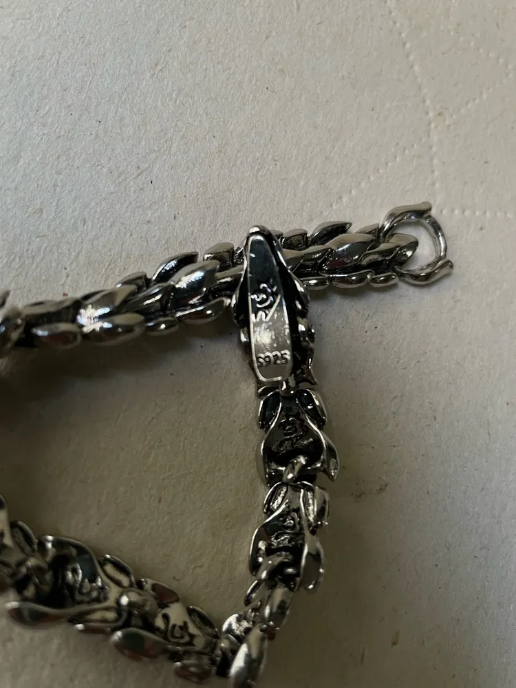 pulseira dragão em prata 925